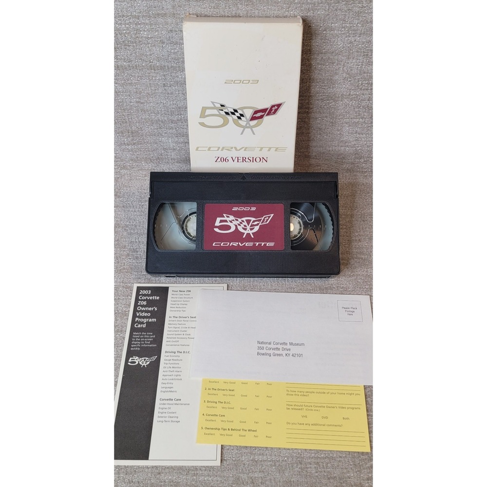 2003 50th Anniversary Corvette ZO6 Instructional Video‎ w Box Ultra Rare TESTED